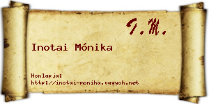 Inotai Mónika névjegykártya
